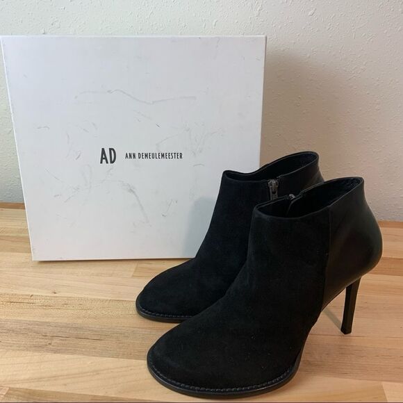 Ann Demeulemeester Suede and Leather Heels Ankle Boot Size 40 - Picture 1 of 14